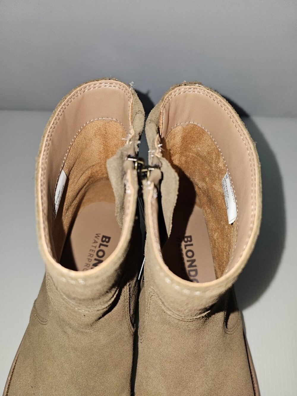 Blondo Moona Waterproof Ankle Boot Womens 9 Brown Suede Platform Comfort NEW - Picture 9 of 15
